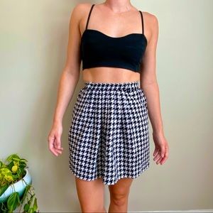Tweed Houndstooth Skirt